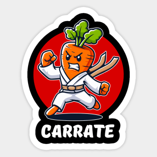 Carrate Karate Carrot Student Teacher Trainee Trainor Sticker